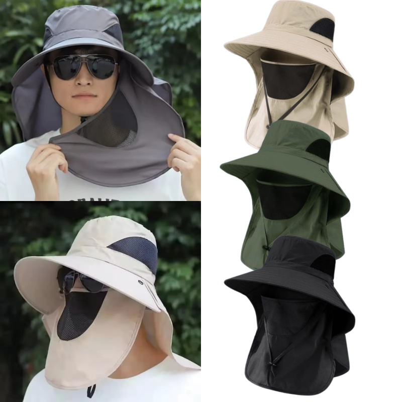 Outdoor Surfing Hiking Camp Be - Sun Hat Wide Brim ulasan dan harga